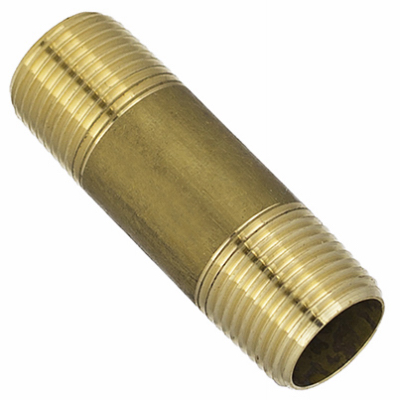0.375 in. Male Pipe Thread x 2 Long Brass Nipple Pack of 6