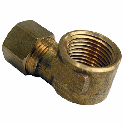 True Value 208062 0.375 Compresion x 0.5 Female Pipe Brass Elbow -  True Value Manufacturing