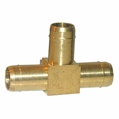 0.375 in. Brass Hose Barb Tee Pack of 6