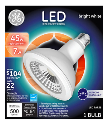 Picture of True Value 210237 7 watt LED Par38 Bulb, White
