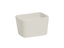 Tuxton AMU-104 Vitrified China Sugar Packet Holder Pearl White - 3.25 x 2.5 x 2 in. - 1 Dozen -  Tuxton China