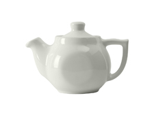 Picture of Tuxton BWT-18A Vitrified China Tea Pot with Lid White - 18 oz - 1 Dozen