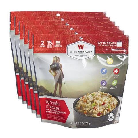Picture of Wise 05-903 Outdoor Teriyaki Chicken & Rice 2 Serving Pouch - 6 Per Pack
