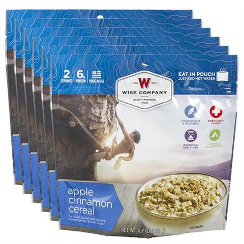 Picture of Wise 05-908 Outdoor Apple Cinnamon Cereal 2 Serving Pouch - 6 Per Pack