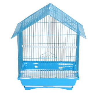 Picture of YML Group A1114MBLU 11 x 9 x 16 in. House Top Style Small Parakeet Cage&#44; Blue