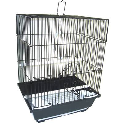 Picture of YML Group A1124MBLK 11 x 8.5 x 14 in. Flat Top Small Parakeet Cage&#44; Black
