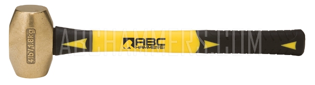 Picture of ABC Hammers ABC4BFB 4 lbs Brass Hammer with 12 in. Fiberglass Handle
