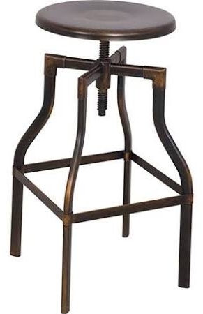 Picture of Acme 96638 30 x 14 x 14 in. Xena Adjustable Stool with Swivel&#44; Antique Copper