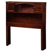 Picture of Atlantic Furniture AR285824 Newport Twin Size Bookcase Headboard&#44; Walnut