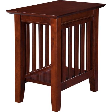 Picture of Atlantic Furniture AH13204 Mission Chair Side Table, Walnut