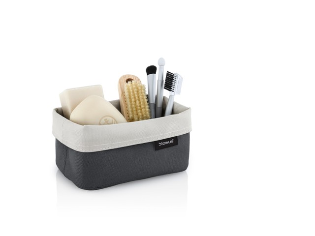 Picture of Blomus 68894 Reversible Storage Basket&#44; Sand & Anthracite - Small