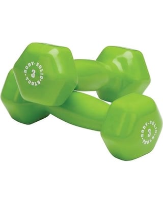 Picture of Body Solid BSTVD3PR 3 lbs Vinyl Dumbell&#44; Green - Pair