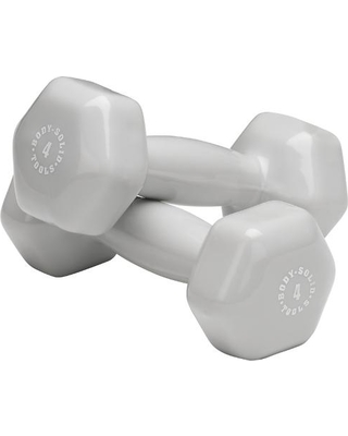 Picture of Body Solid BSTVD4PR 4 lbs Vinyl Dumbell&#44; Light Gray - Pair