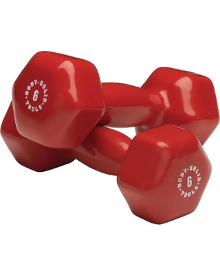 Picture of Body Solid BSTVD6PR 6 lbs Vinyl Dumbell&#44; Red - Pair