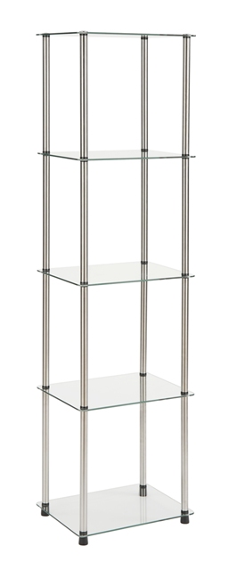 Picture of Designs2Go Classic Glass 5 Tier Glass Tower - 15.75 x 62 x 11.75 in.