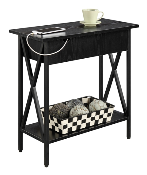 Picture of Tucson 161859BL Electric Flip Top Table, 24 x 11.25 x 24 in.