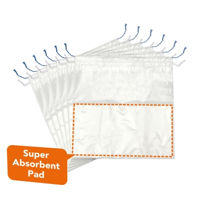 C7733987CS Vomit Case Care Bag, White - Pack of 25