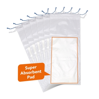 C7733993CS Mens Urinal Carebag, White - Packs of 25