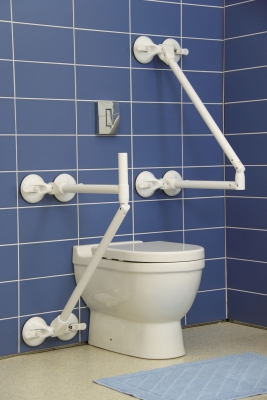 R1400265SU Quattro Power Support Angle Adjustable Grab Bar System, White