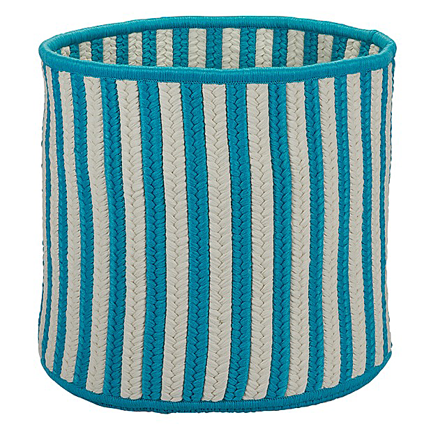 Picture of Colonial Mills BJ23A012x010 12 x 12 x 10 in. Baja Stripe Basket&#44; Teal