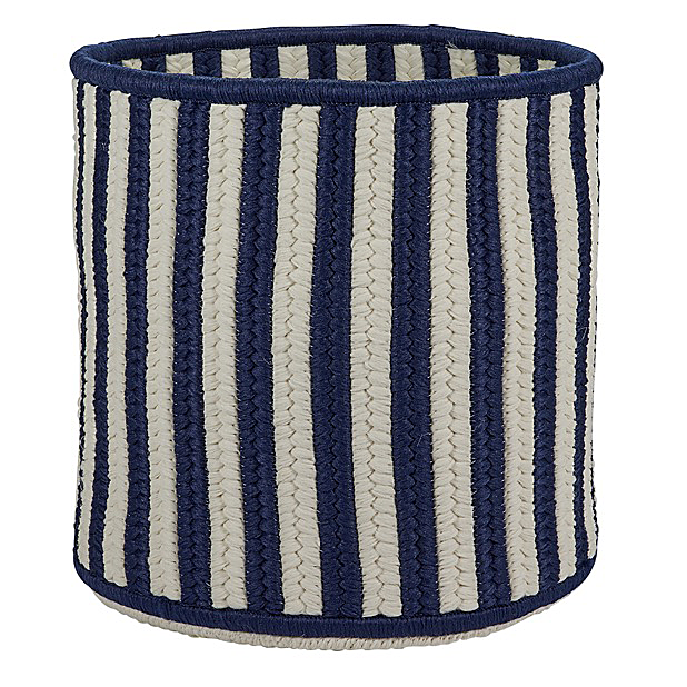 Picture of Colonial Mills BJ53A012x010 12 x 12 x 10 in. Baja Stripe Basket&#44; Navy