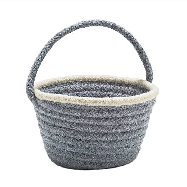 Picture of Colonial Mills EB59A008X007 8 x 12 x 7 in. Easter Pastel Wool Basket&#44; Denim