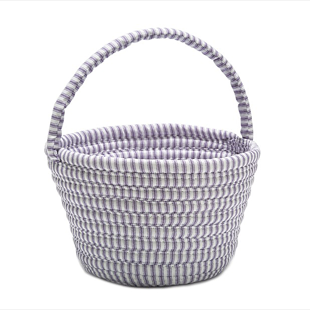 Picture of Colonial Mills EB40A008X007 8 x 12 x 7 in. Easter Ticking Basket&#44; Purple