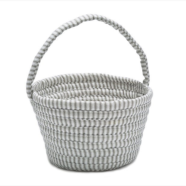 Picture of Colonial Mills EB90A008X007 8 x 12 x 7 in. Easter Ticking Basket&#44; Gray