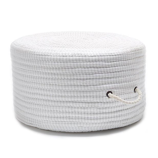 Colonial Mills Ticking Fabric Stripe Pouf TX90 Ottoman