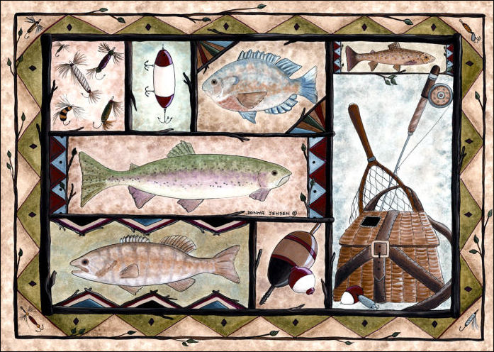 DM 57 Fishing Doormat, Brown
