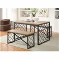 Acme 71655 30 x 30 x 48 in. Catalina Dining Set, Light Oak & Gray - 3 Piece Acme 71655 30 x 30 x 48 in. Catalina Dining Set, Light Oak & Gray - 3 Piece