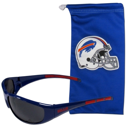 Siskiyou Sports 2FSG015EB NFL Buffalo Bills Sunglass & Bag Set