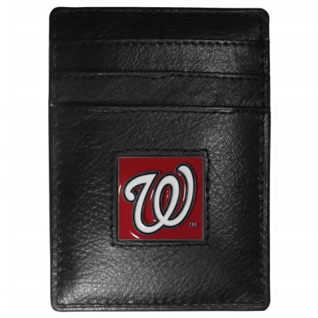 Picture of Siskiyou Sports BCH165BX MLB Washington Nationals Leather Money Clip & Cardholder