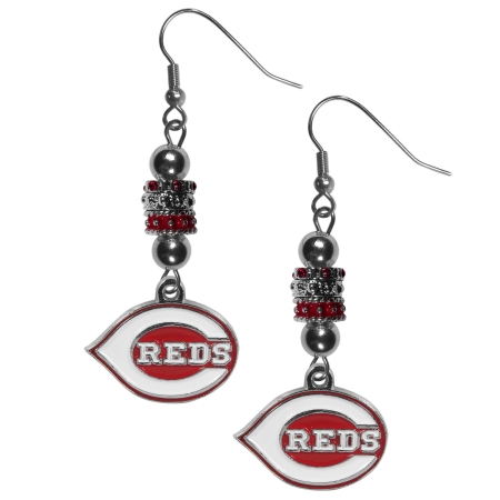 MLB Cincinnati Reds Euro Bead Earrings