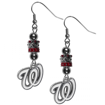 MLB Washington Nationals Euro Bead Earrings