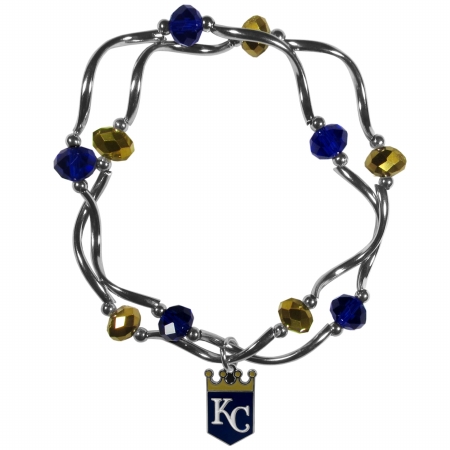 MLB Kansas City Royals Crystal Bead Bracelet