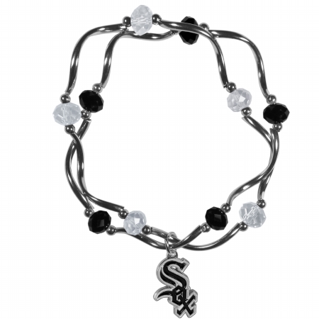 MLB Chicago White Sox Crystal Bead Bracelet
