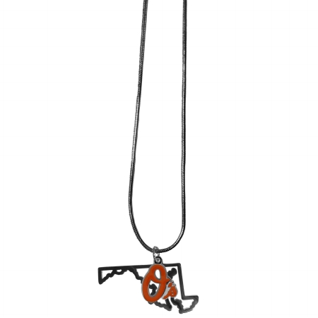 Siskiyou Sports BSN085 MLB Baltimore Orioles State Charm Necklace