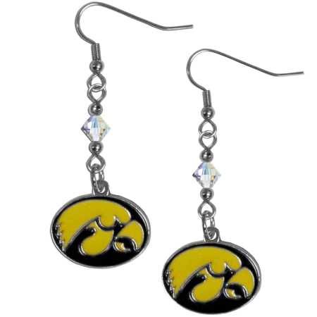 NCAA Lowa Hawkeyes Crystal Dangle Earrings