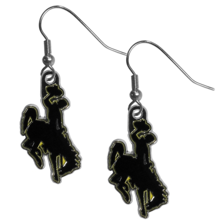 NCAA Wyoming Cowboy Chrome Dangle Earrings
