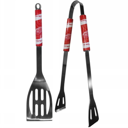 Siskiyou Sports H2BQ110 NHL Detroit Red Wings 2 Piece Steel BBQ Tool Set