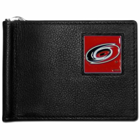 Picture of Siskiyou Sports HBCW135 NHL Carolina Hurricanes Leather Bill Clip Wallet