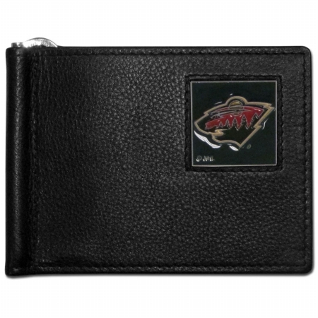 Picture of Siskiyou Sports HBCW145 NHL Minnesota Wild Leather Bill Clip Wallet