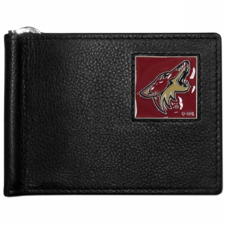Picture of Siskiyou Sports HBCW45 NHL Arizona Coyotes Leather Bill Clip Wallet