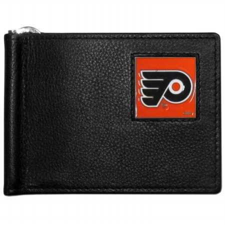 Picture of Siskiyou Sports HBCW65 NHL Philadelphia Flyers Leather Bill Clip Wallet
