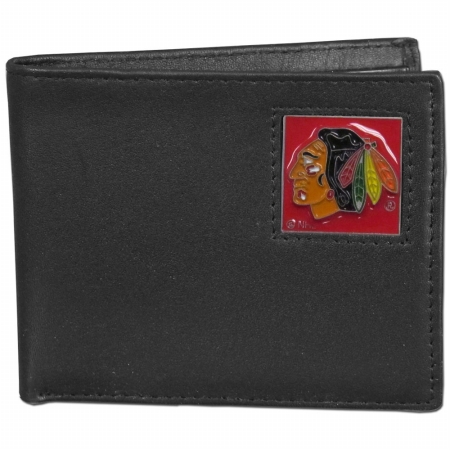 Picture of Siskiyou Sports HBI10 NHL Chicago Blackhawks Leather Bi-fold Wallet Packaged in Gift Box