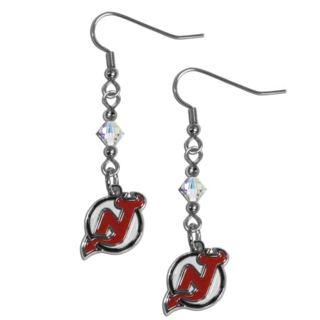 Siskiyou Sports HCE50 NHL New Jersey Devils Crystal Dangle Earrings