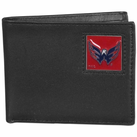 Picture of Siskiyou Sports HBI150 NHL Washington Capitals Leather Bi-fold Wallet Packaged in Gift Box