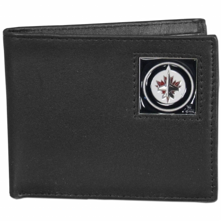 Picture of Siskiyou Sports HBI155 NHL Winnipeg Jets Leather Bi-fold Wallet Packaged in Gift Box