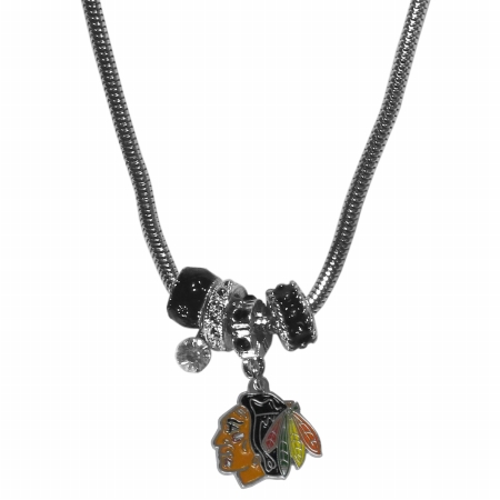 Siskiyou Sports HBNK10 NHL Chicago Blackhawks Euro Bead Necklace